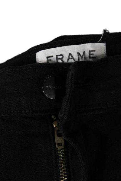 Frame Denim Women Ankle Skinny Black High Rise Jeans Size 30