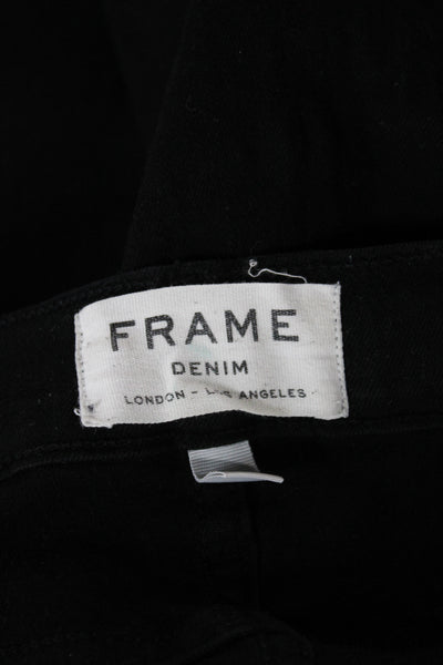Frame Denim Women Ankle Skinny Black High Rise Jeans Size 30