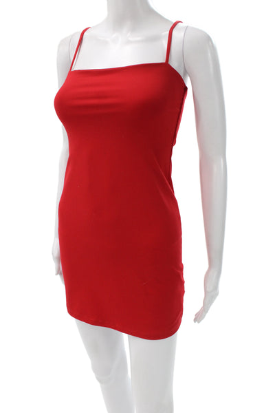 Susana Monaco Women Red Bodycon Tank Mini Dress Size XS