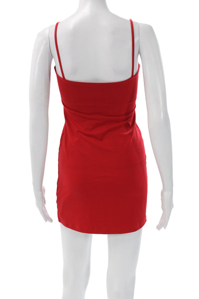 Susana Monaco Women Red Bodycon Tank Mini Dress Size XS