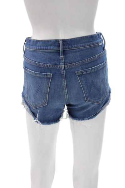 Mother Unisex Dark Blue Beach Shorts Button Closure Size 26