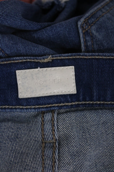 Mother Unisex Dark Blue Beach Shorts Button Closure Size 26