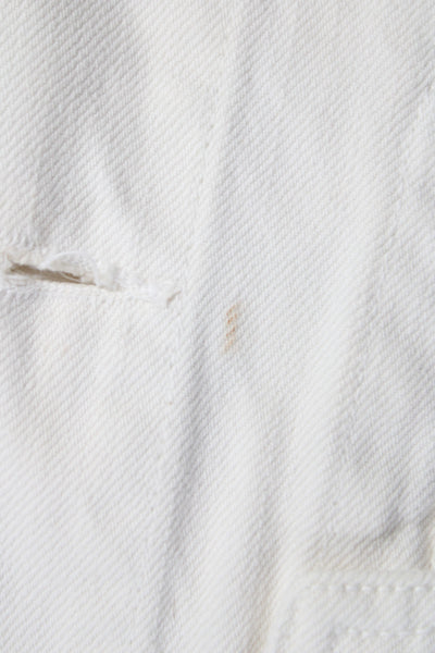 Veronica Beard Women Collared Short Sleeve Cotton Button Jacket White Size S