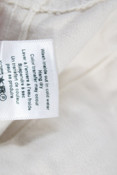 Veronica Beard Women Collared Short Sleeve Cotton Button Jacket White Size S