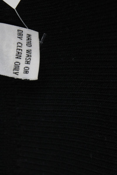 Cotton By Autumn Cashmere Womens Cardigan Black 100% Cotton 3/4 Sleeve Size M