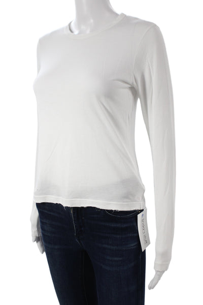 Cotton Citizen Womens Basic Crewneck Long Sleeve Supima Cotton T-Shirt Size XS