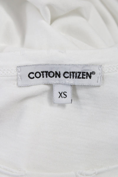 Cotton Citizen Womens Basic Crewneck Long Sleeve Supima Cotton T-Shirt Size XS