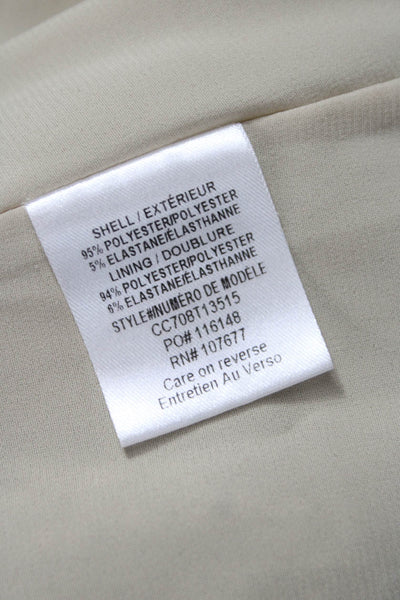 Alice + Olivia Womens Wrap Dress Gray Striped V-Neck 3/4 Sleeve Mid Calf Size 0