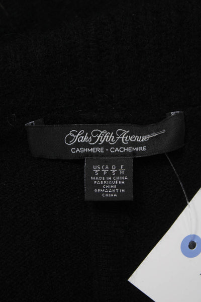 Saks Fifth Avenue Women Black Cashmere Sleeveless Vest Designer Size S