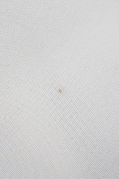 Akris Women White Cotton V-Neck Sleeveless Basic Tank Size 12