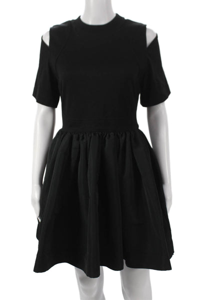 Alexander McQueen Women Fit & Flare T-Shirt Dress Black Size 40
