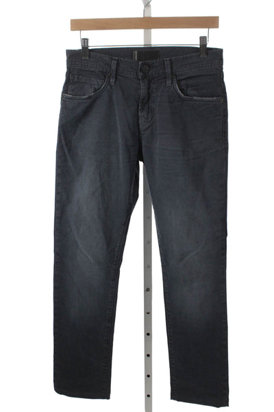 J Brand Mens Straight Jeans Dark Blue Button Closure 92% Cotton Size 28