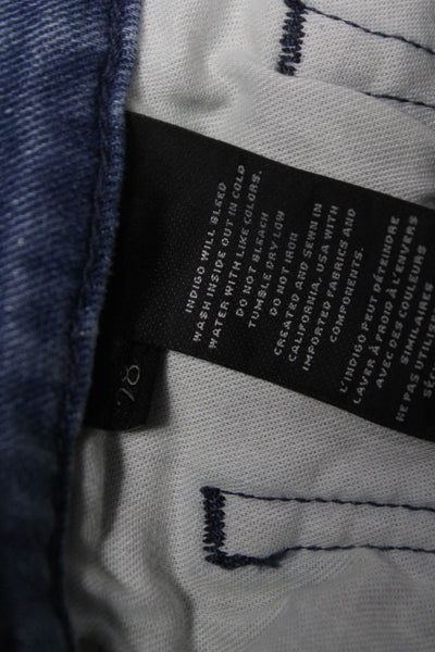 J Brand Unisex Straight Jeans Blue Button Fly Size 28
