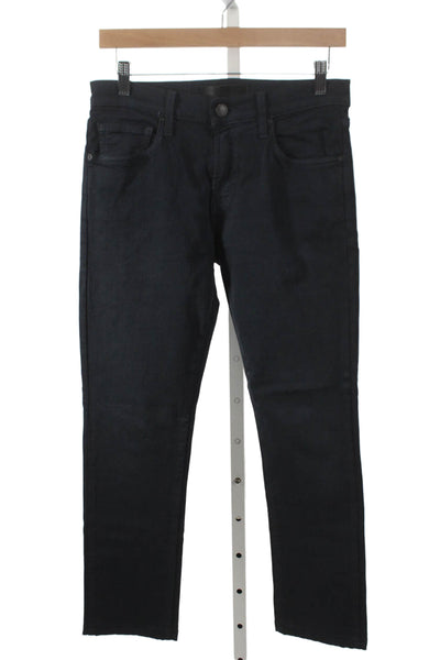 J Brand Unisex Skinny Straight Dark Blue Jeans Button Size 28