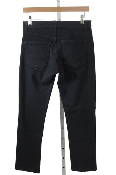 J Brand Unisex Skinny Straight Dark Blue Jeans Button Size 28