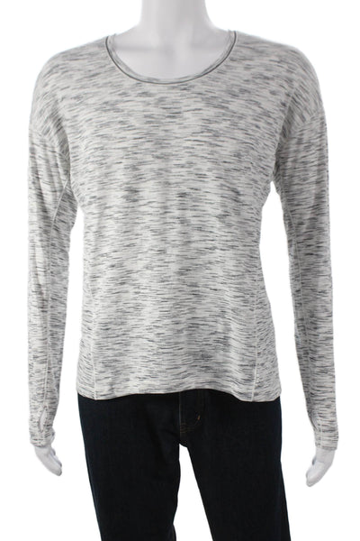Lululemon Mens Gray Long Sleeve T-Shirt Polyester Round Neck Size L