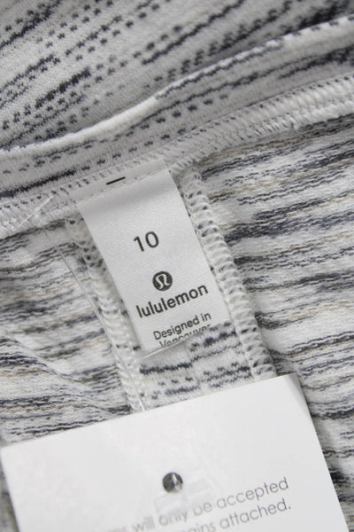 Lululemon Mens Gray Long Sleeve T-Shirt Polyester Round Neck Size L