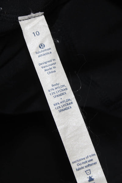 Lululemon Womens High Rise Capri Active Pants Solid Black Size 10