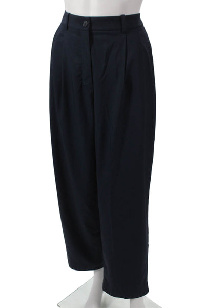 Kit And Ace Unisex Dress Pants Dark Blue Button Closure Size 12