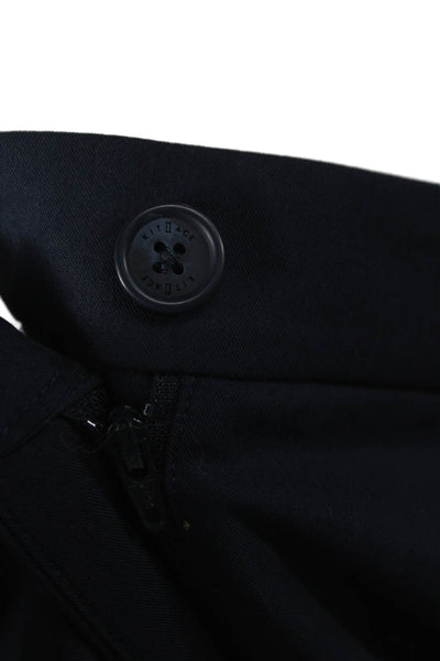 Kit And Ace Unisex Dress Pants Dark Blue Button Closure Size 12