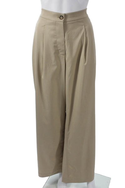 Kit And Ace Unisex Dress Pants Beige Tencel Blend Button Inseam 30 Size 12