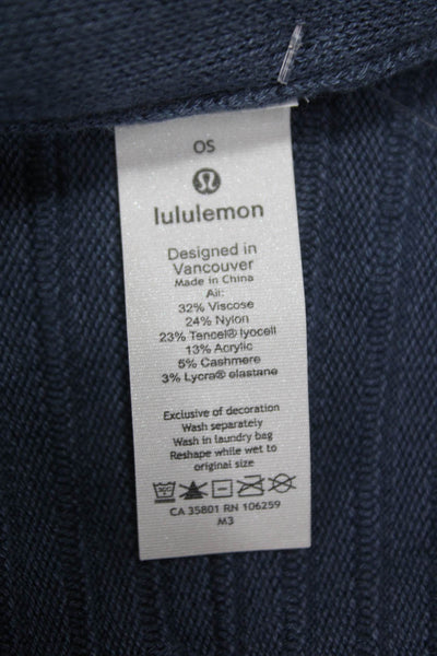 Lululemon Unisex Dark Blue Designer Cardigan Button Closure Size One Size