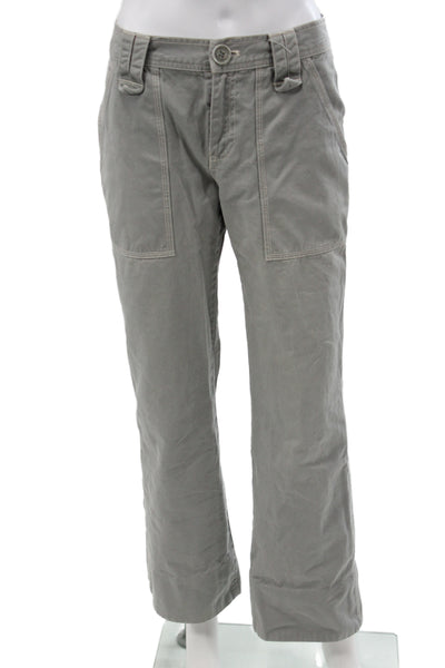 Marc Jacobs Womens Cargo Chino Pants Gray Cotton Button Size 28