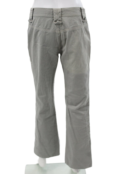 Marc Jacobs Womens Cargo Chino Pants Gray Cotton Button Size 28