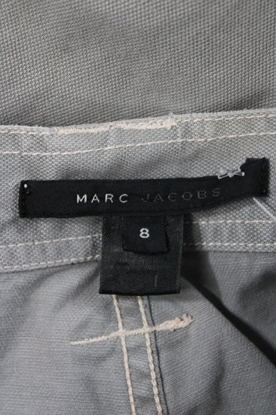Marc Jacobs Womens Cargo Chino Pants Gray Cotton Button Size 28