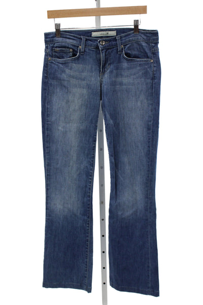Joes Womens Blue Bootcut Jeans Mid Rise Button Fly 98% Cotton Size 28