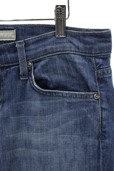 Joes Womens Blue Bootcut Jeans Mid Rise Button Fly 98% Cotton Size 28
