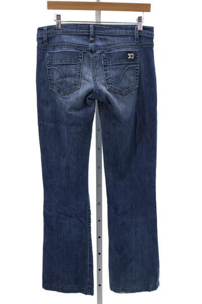 Joes Womens Blue Bootcut Jeans Mid Rise Button Fly 98% Cotton Size 28