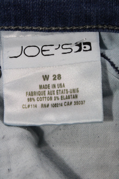 Joes Womens Blue Bootcut Jeans Mid Rise Button Fly 98% Cotton Size 28