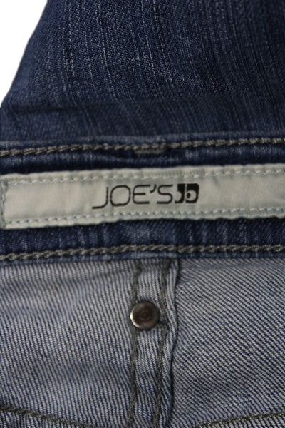 Joes Womens Blue Bootcut Jeans Mid Rise Button Fly 98% Cotton Size 28