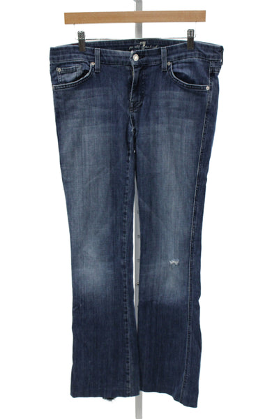 7 For All Mankind Women Bootcut Dark Blue Jeans Size 30