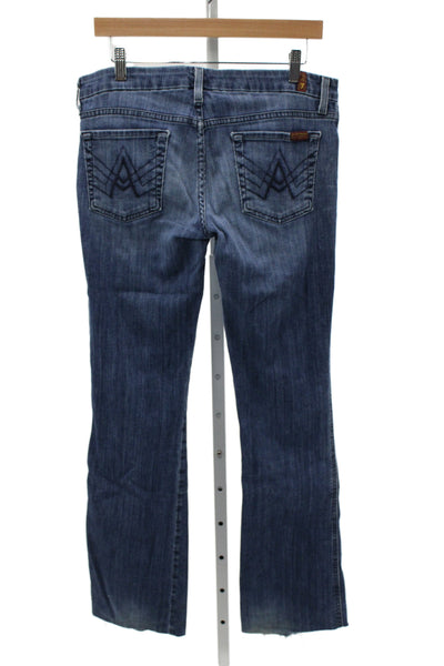 7 For All Mankind Women Bootcut Dark Blue Jeans Size 30