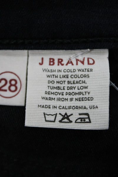 J Brand Womens Skinny Jeans Dark Blue Mid Rise 27 Inseam Size 28