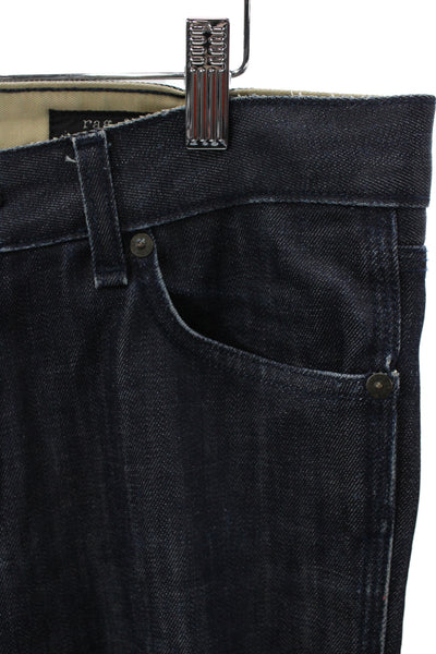 Rag & Bone Unisex Skinny Straight Jeans Dark Blue Button 98% Cotton Size 30