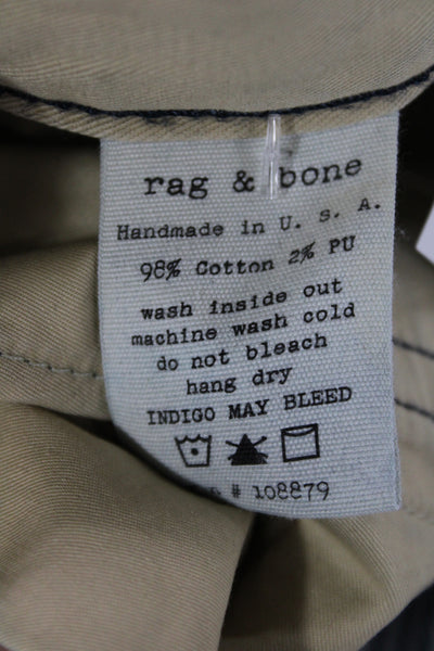 Rag & Bone Unisex Skinny Straight Jeans Dark Blue Button 98% Cotton Size 30