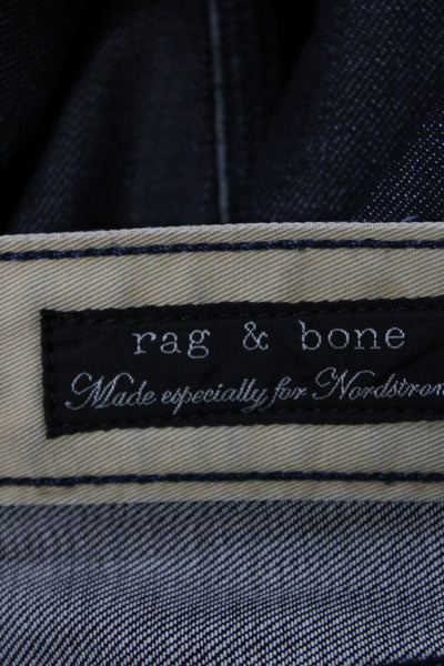 Rag & Bone Unisex Skinny Straight Jeans Dark Blue Button 98% Cotton Size 30