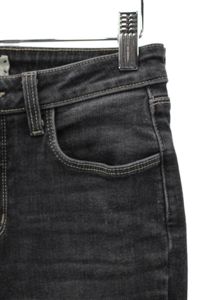 L'Agence Women Skinny Ankle Jeans Dark Gray Mid Rise Button Size 26