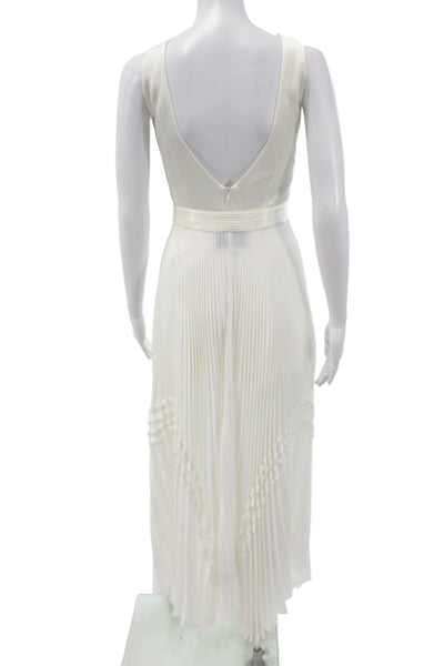 Alexis Women Jumpsuit Halter Sleeveless White Size XS
