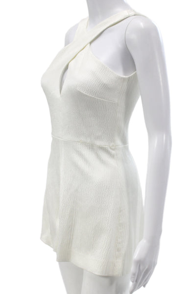 Alexis Women Jumpsuit Halter Sleeveless White Size XS