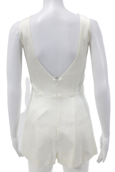 Alexis Women Jumpsuit Halter Sleeveless White Size XS