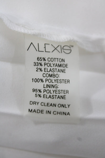 Alexis Women Jumpsuit Halter Sleeveless White Size XS