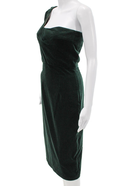 Silvia Tcherassi Women Sheath Pencil Dress Green Long Sleeve Square Neck Size S