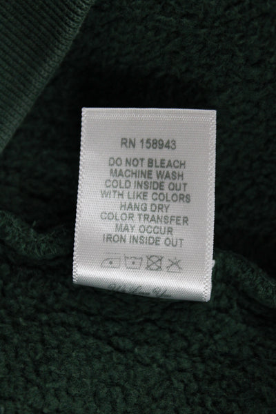 Cherry Unisex Pullover Sweatshirt Green 100% Cotton Crew Neck Size S