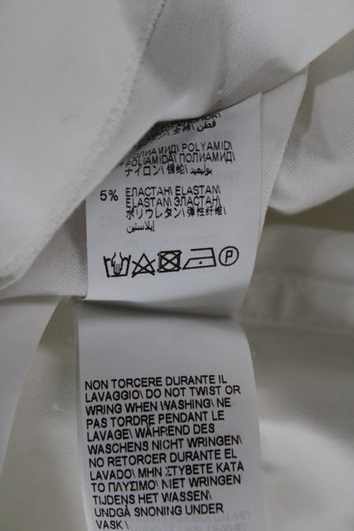 Brunello Cucinelli Womens Collared Button Up Top White Long Sleeve Size S