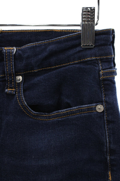 Rag & Bone Womens Ankle Skinny Jeans Dark Blue Button Mid Rise Size 25