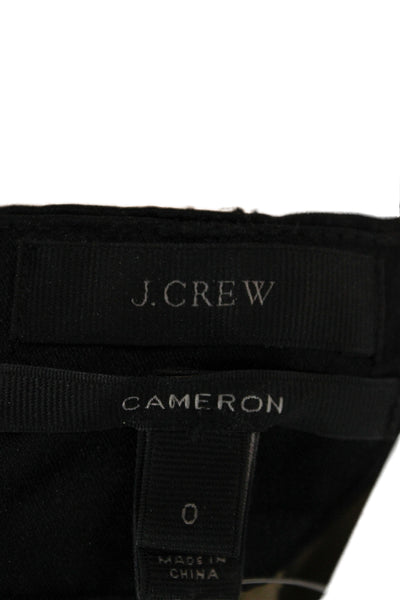 J Crew Unisex Beige Cropped Ankle Khakis Zip Waist 99% Cotton Size 0